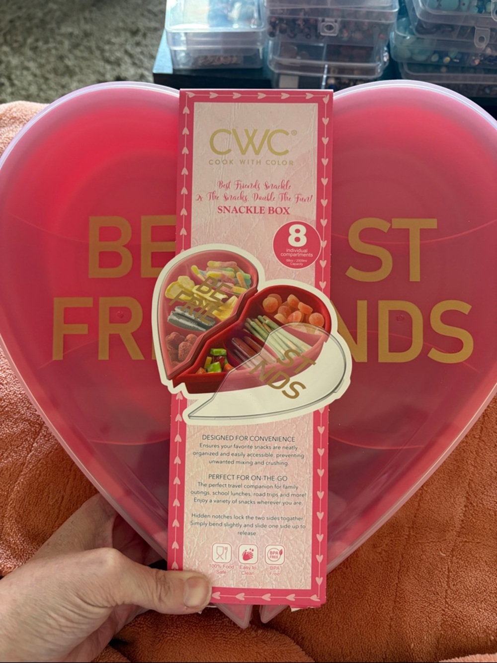 CWC Cook With Color Pink Snackle Box - 'Snackle Box'